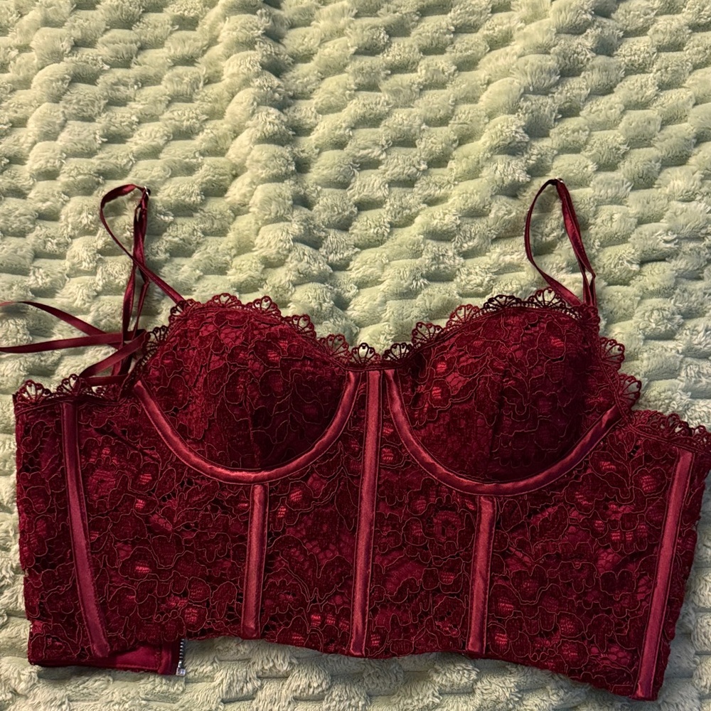 Altered State Elegant Lace Burgundy Corset